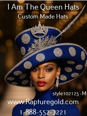 I Am The Queen Church Hat Style 142 – Multi-Color Couture Hat | First Lady Fashi